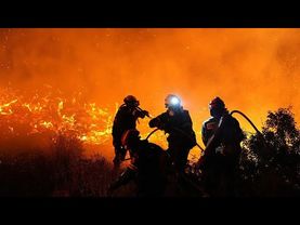 Greek firefighters battle wildfire on Chios for third day as authorities probe arson