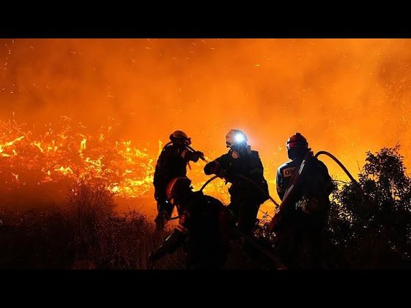 Greek firefighters battle wildfire on Chios for third day as authorities probe arson