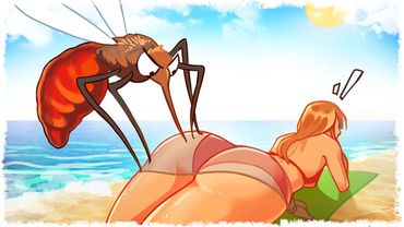 ОГРОМНЫЙ КОМАР И МАЛЕНЬКАЯ ЖОПКА!!!