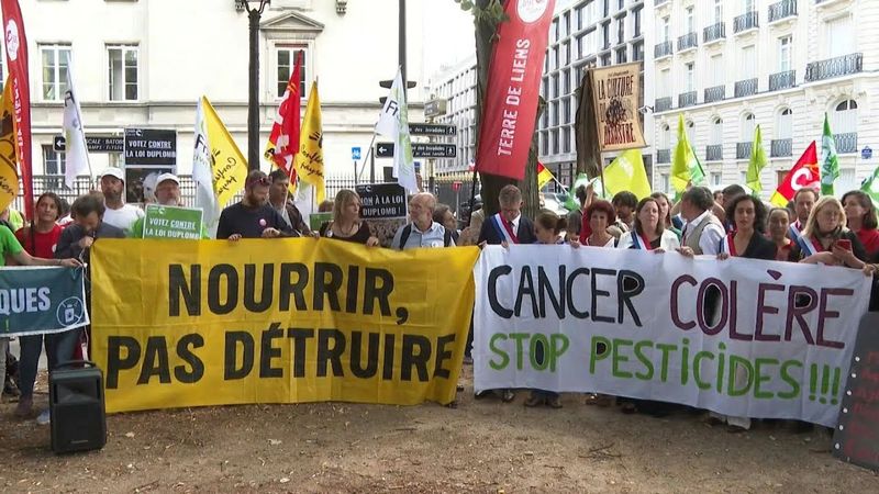 Anti-Duplomb law demonstrators rally outside French National Assembly | AFP