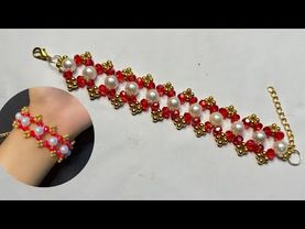 easy tutorial of beaded bracelet ❤️