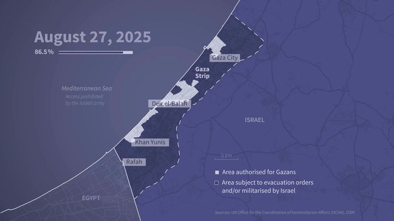 ANIMATED MAP: the Gaza Strip since March 2025 | AFP