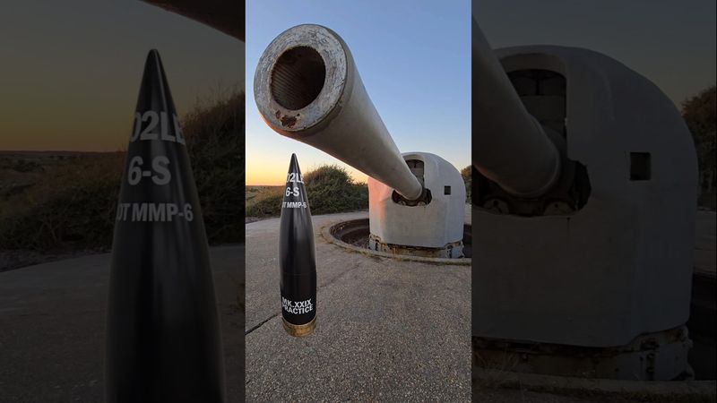 US Army 6-inch Mk29 Target Practice Shell for M1905A2 Coast Artillery Gun Fort Pickens Pensacola, FL