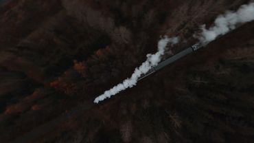 Ретро паровоз "Рускеальский Экспресс" в лесах Карелии