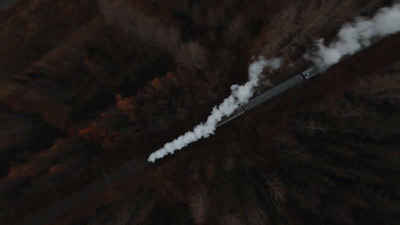 Ретро паровоз "Рускеальский Экспресс" в лесах Карелии