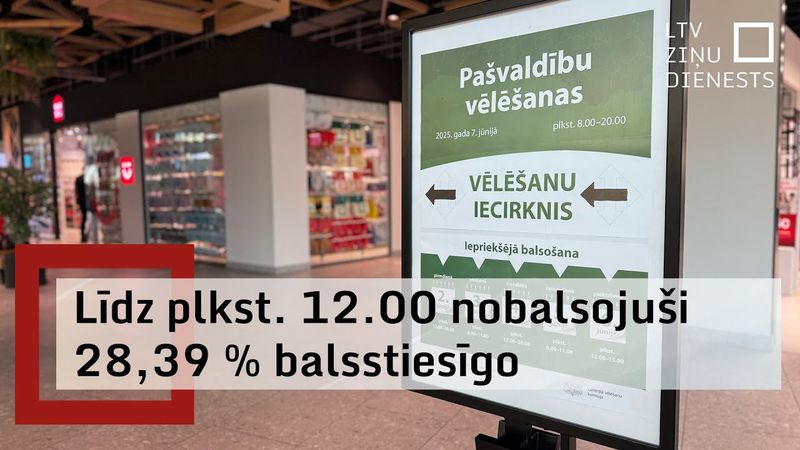 Līdz plkst. 12.00 vislielākā vēlētāju aktivitāte sestdien bijusi Vidzemē