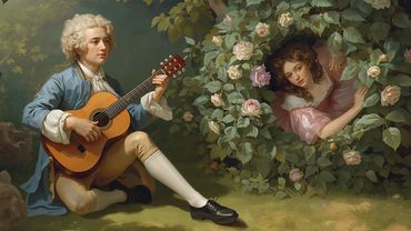 1 Hour Baroque Courante – Classical Guitar (Solo, Candle-Lit Ambience | Leonardo AI Visuals)