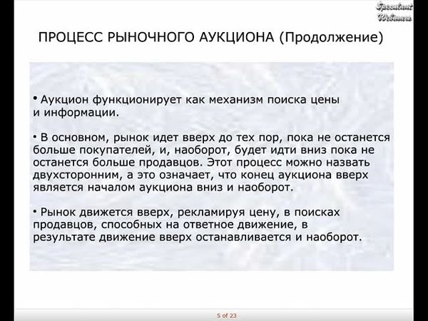 Вебинар 9. Профиль Рынка