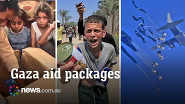 Inside an aid package dropped over Gaza