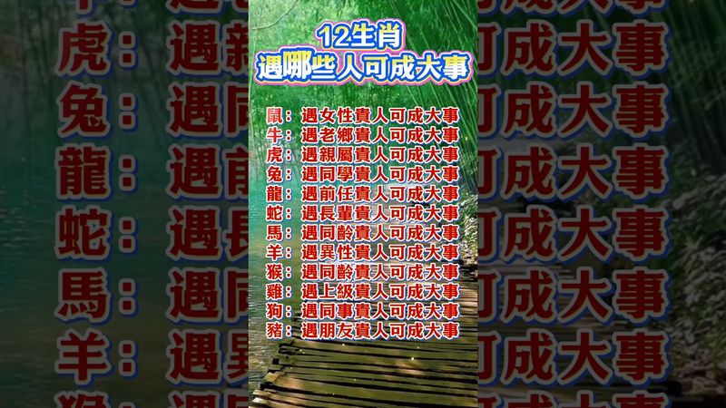 12生肖 遇哪些人可成大事！#生肖  #運勢  #玄學 #風水