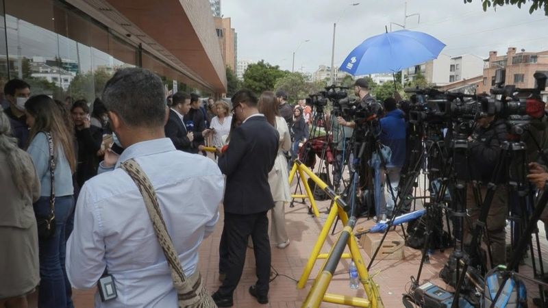 Police guard Bogota clinic where Colombian presidential contender is hospitalized | AFP