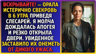 В 6 утра свекровь со слесарями ломится в дверь — я распахнула её и остолбенела!