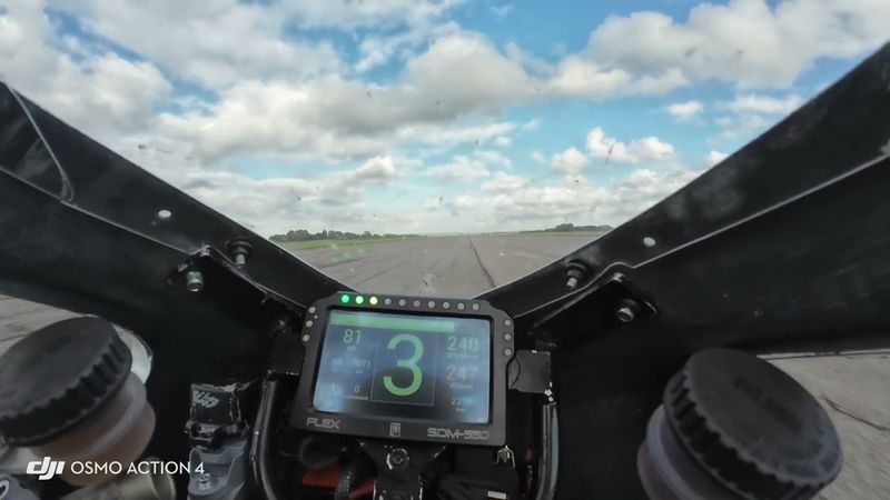 424km/h Hayabusa Land Speed Record – Real-Time Dash Data from Jack Frost’s PLEX SDM-550