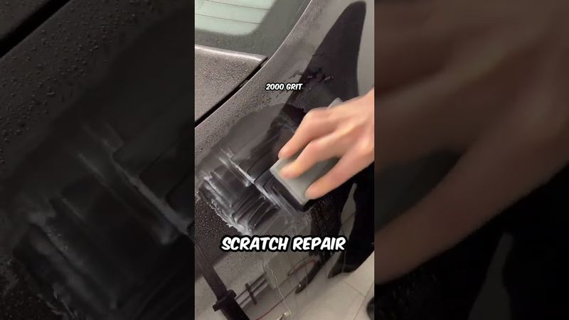 Quick fix for a deep scratch 🚘 #carlover #carlovercarrepair #carrepair