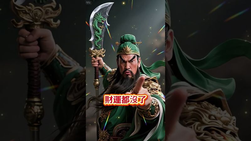 關公：不要常發脾氣，脾氣屬火，火燒金，財運都沒了，我給的橫財你就收不到。