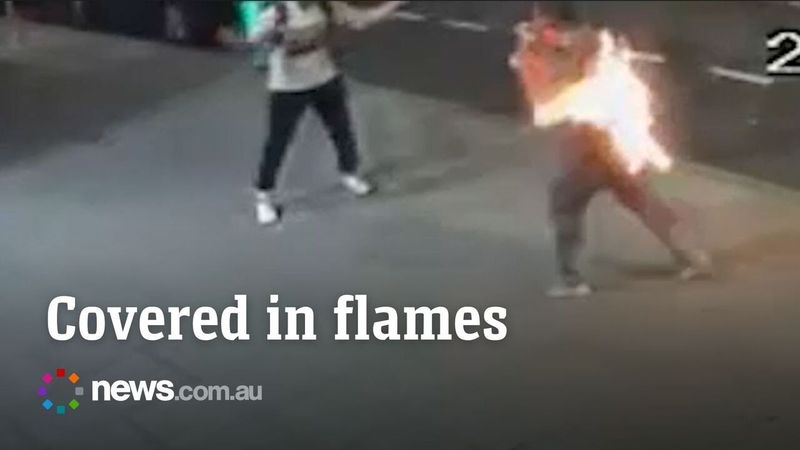 Man catches on fire in suspected arson attack