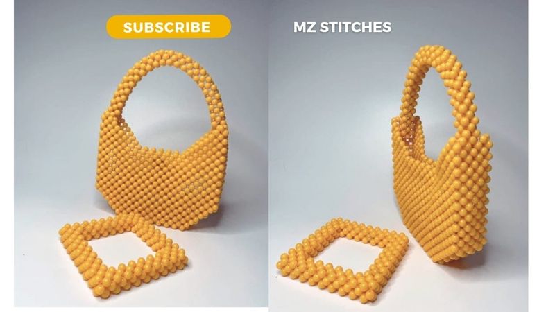 DETAILED way to make a UNIQUE mini designed BEADED BAG//DIY TUTORIAL