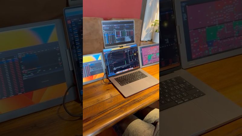 Fopo Triple Extender - portable triple monitor #trading laptop