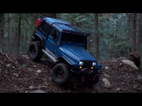RC4WD Jeep Wrangler through epic Canadian rain forest