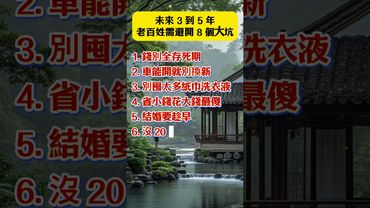 未來 3 到 5 年,老百姓需避開 8 個大坑!  #運勢 #人生感悟 #正能量