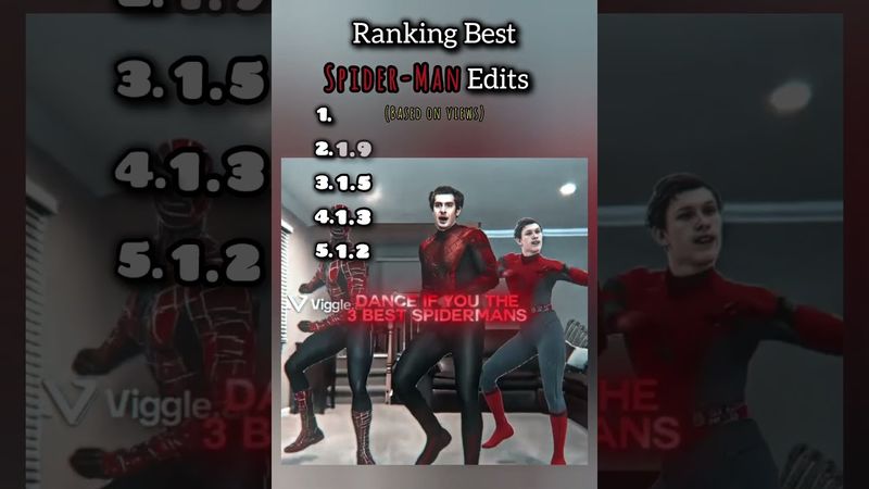 Ranking Best Spider-Man edits PART 1