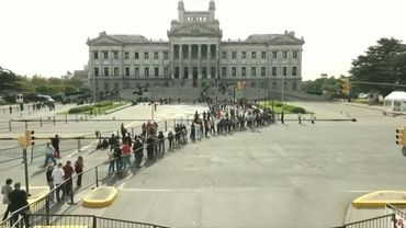 Aerial images of mourners lining up to bid farewell to Uruguay's popular ex-leader Mujica | AFP
