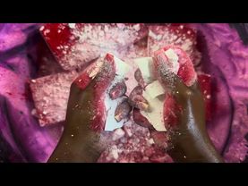 Vibrant Red Iron Oxide Pigment 🔴 | Gym Chalk ASMR | Oddly Satisfying