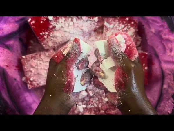 Vibrant Red Iron Oxide Pigment 🔴 | Gym Chalk ASMR | Oddly Satisfying