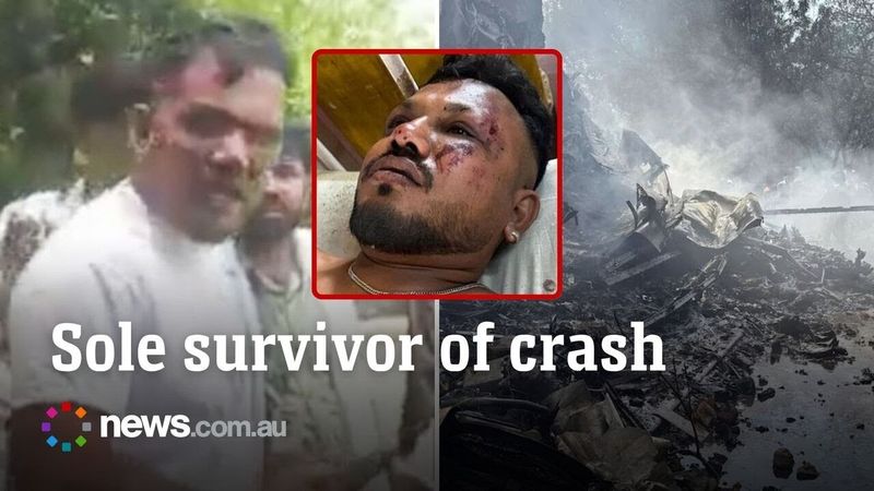 Sole survivor emerges from Air India crash wreckage near Ahmedabad