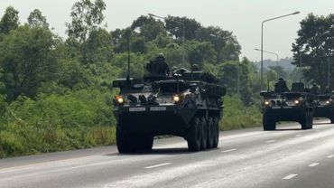 Thai military vehicles head to border amid clashes with Cambodia | AFP