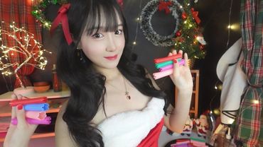 ASMR Quiet Forest Hair Salon for White Christmas🎄🎅Doing a perm for you💇‍♀️