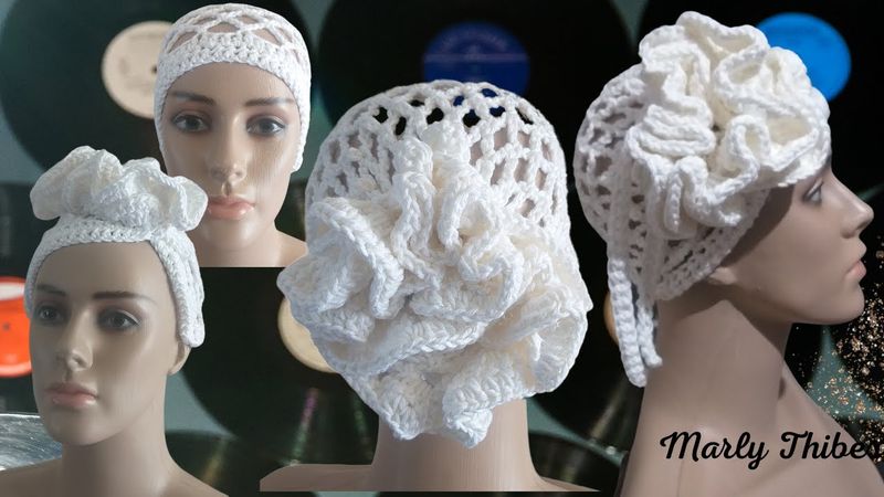 Lenço de croche com flor passo a passo / Bandana de crochê  com flor @marlythibes