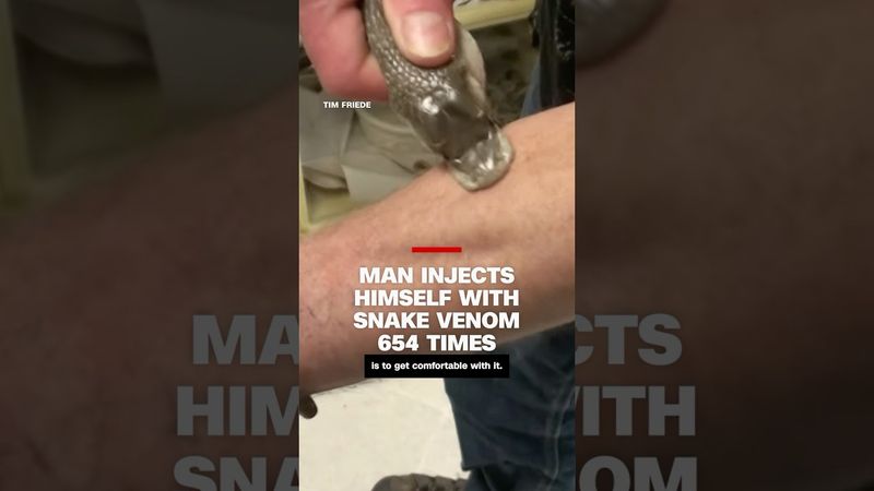 Man injects himself over 600 times with snake venom