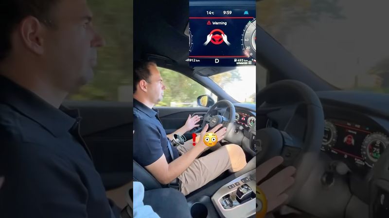 Emergency braking in the Nissan Quasqai! (No reaction of driver) 🆘