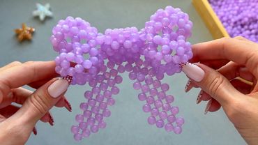 DIY Beaded Bow Ornament 🎀 Luxury Christmas Tree Decor (Easy Tutorial)