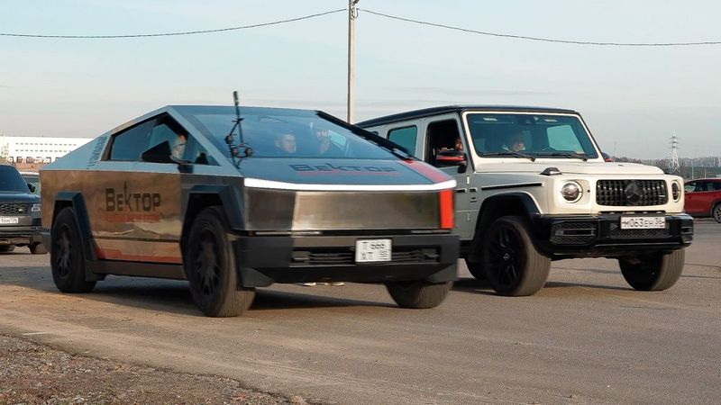 Как обломать ПОНТЫ. КИБЕРТРАК против ГЕЛИКА G63 AMG