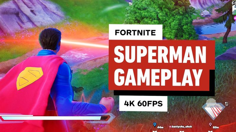 Superman Gameplay in Fornite (4K, 60fps)