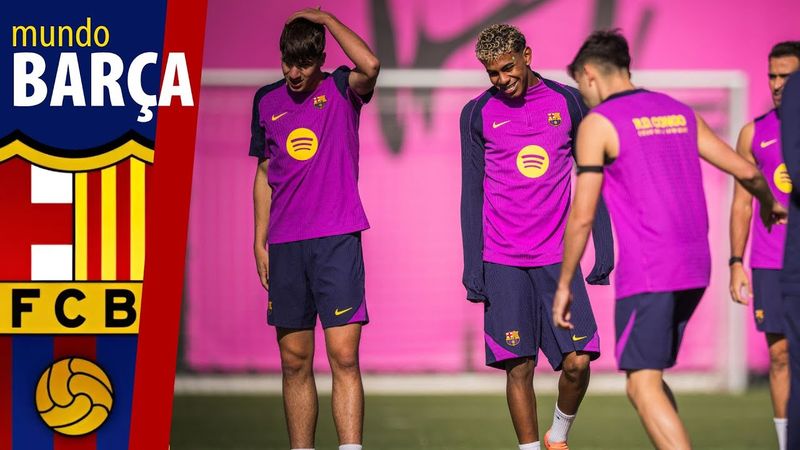 BARÇA: ENTRENAMIENTO a dos días del CLÁSICO con la duda de RAPHINHA