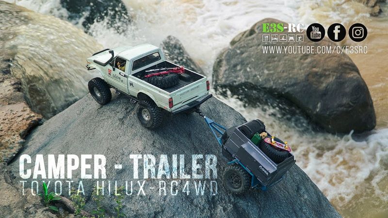 E3S-RC | TOYOTA Hilux | RC4WD TF2 | CAMPER - TRAILER | RC ADVENTURE