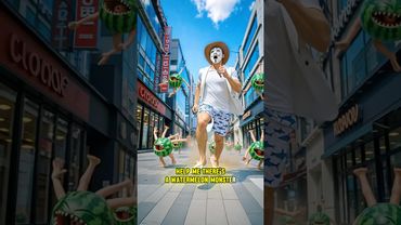 There is Watermelon 🍉 M0nsterss 😱 #comedy #funnyshorts #catlovers