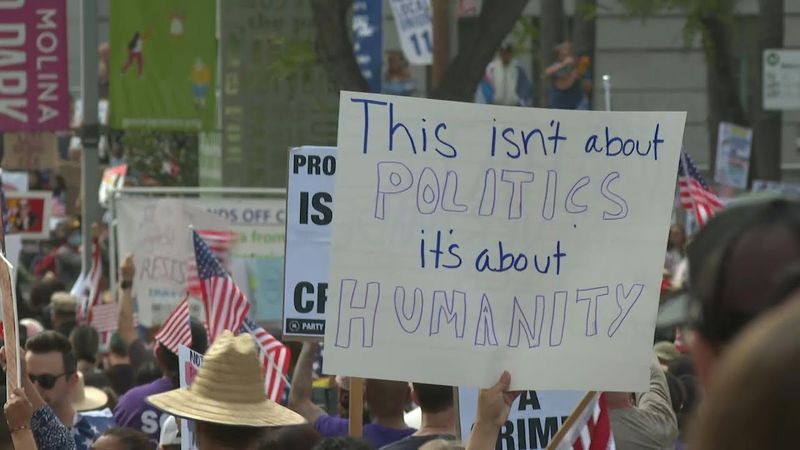 Protesters gather in LA against US President Trump, ICE ahead of military parade | AFP