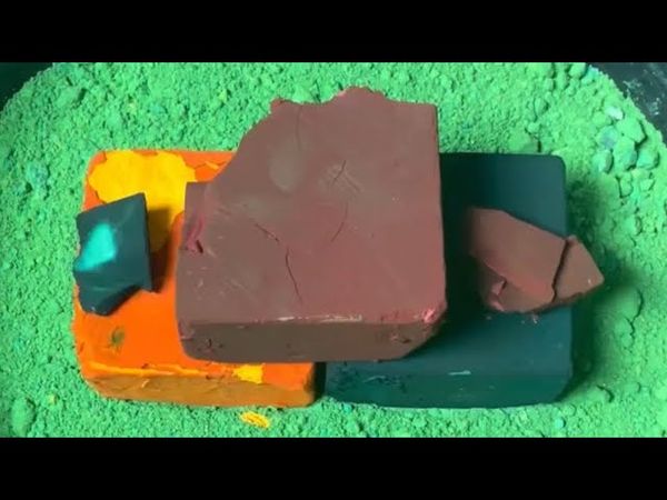 Trio of Dyed Fresh Chalk Blocks