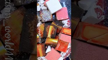 Two toned blocks #crunchycrumbles #oddlysatisfying #relax #crushingtime #satisfying #rainbowsoap