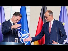 Allies need to ramp up arms production, NATO's chief Mark Rutte says in Berlin