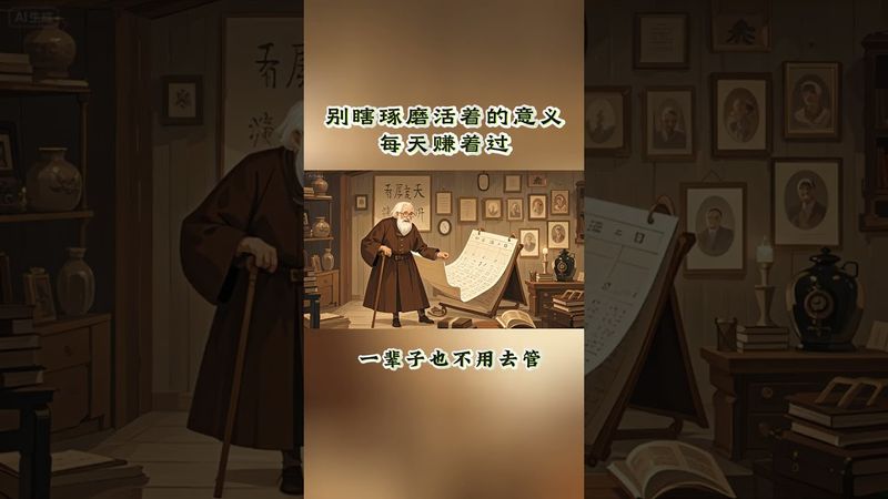 《老祖宗的智慧》別糾結活著的意義，活在當下就夠了：舒服過、開心笑，長壽自然來 #智慧人生 #正能量 #人生感悟 #玄學 #國學文化 #活著 #人生智慧 #人生感悟 #人生