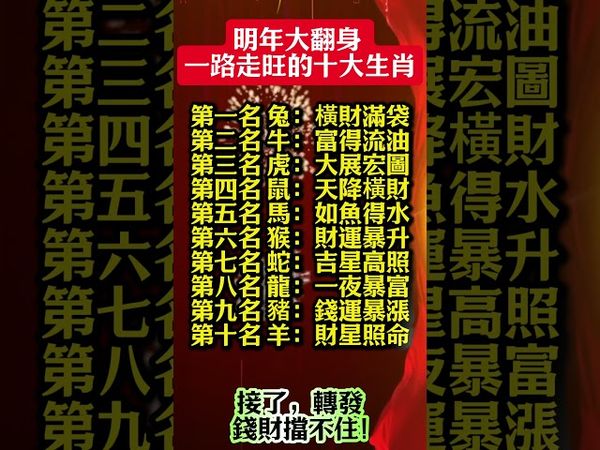 「家裡有這些生肖，2026年注定旺上加旺！」接了，轉發，錢財擋不住！#生肖 #十二生肖 #運勢