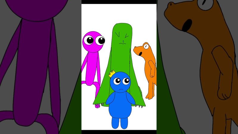 Rainbow friends roblox(💙💚🧡💜)#animation meme #flipaclip