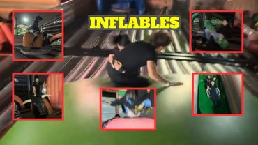 GLOGLO, EMET Y ZULLY JUGANDO EN LOS INFLABLES