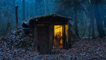 ЗЕМЛЯНКА ПРИЮТИЛА В ЛЕСУ, НО НЕ СПАСЛА ОТ ХОЛОДА. УСТАНОВИЛ ФОТОЛОВУШКУ.