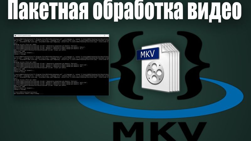 Пакетная обработка видео программой MKVToolNix